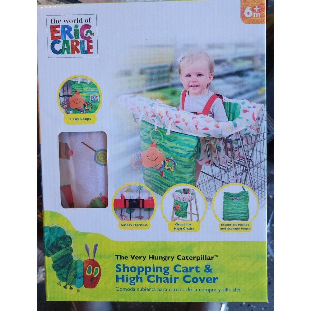 NEW The World of Eric Carle Hungry Caterpillar Shopping Cart & High Chair Cover